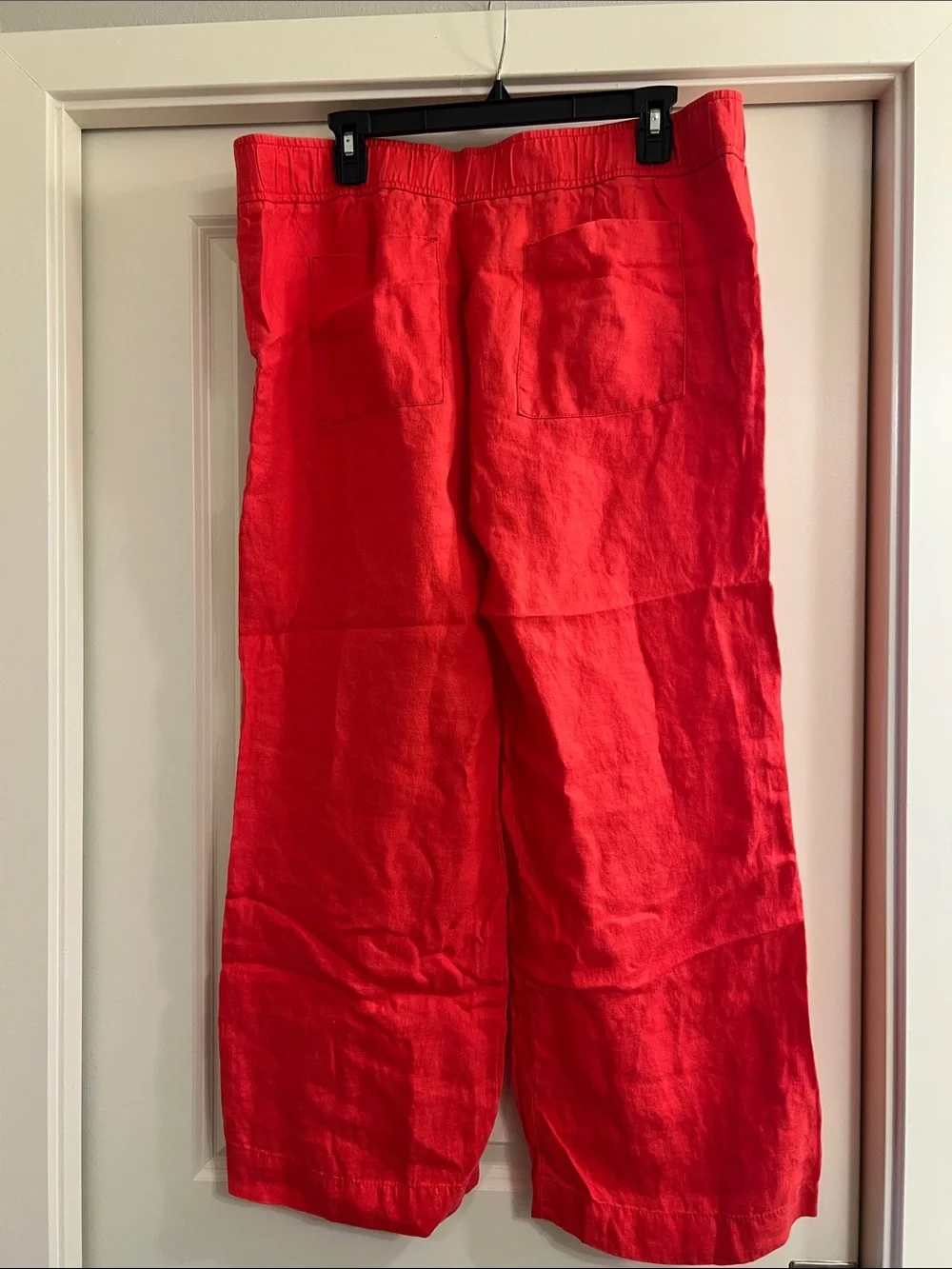 LOFT Bright Red Linen-Blend Chinos